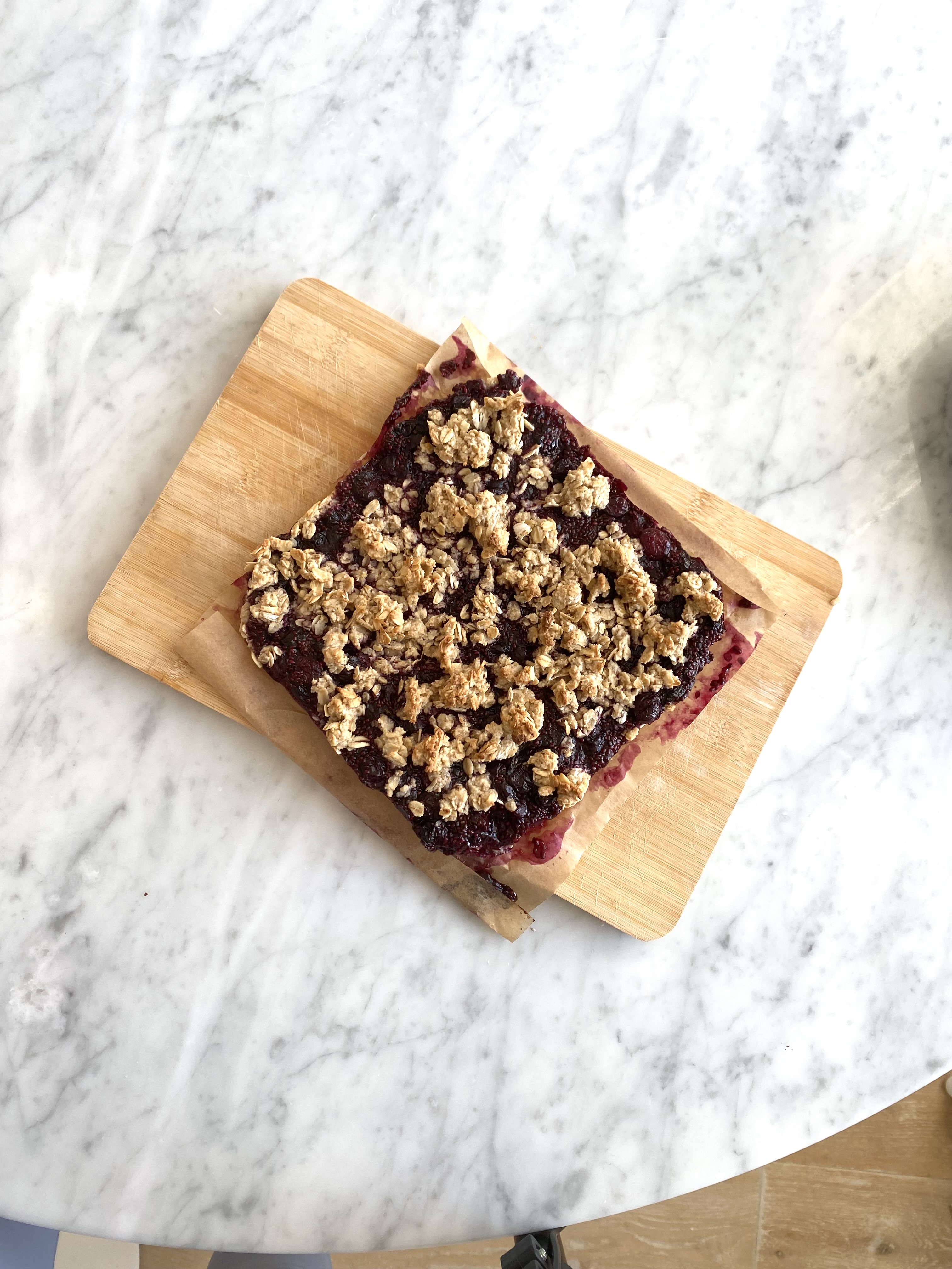 vegan + gluten free blueberry breakfast bars