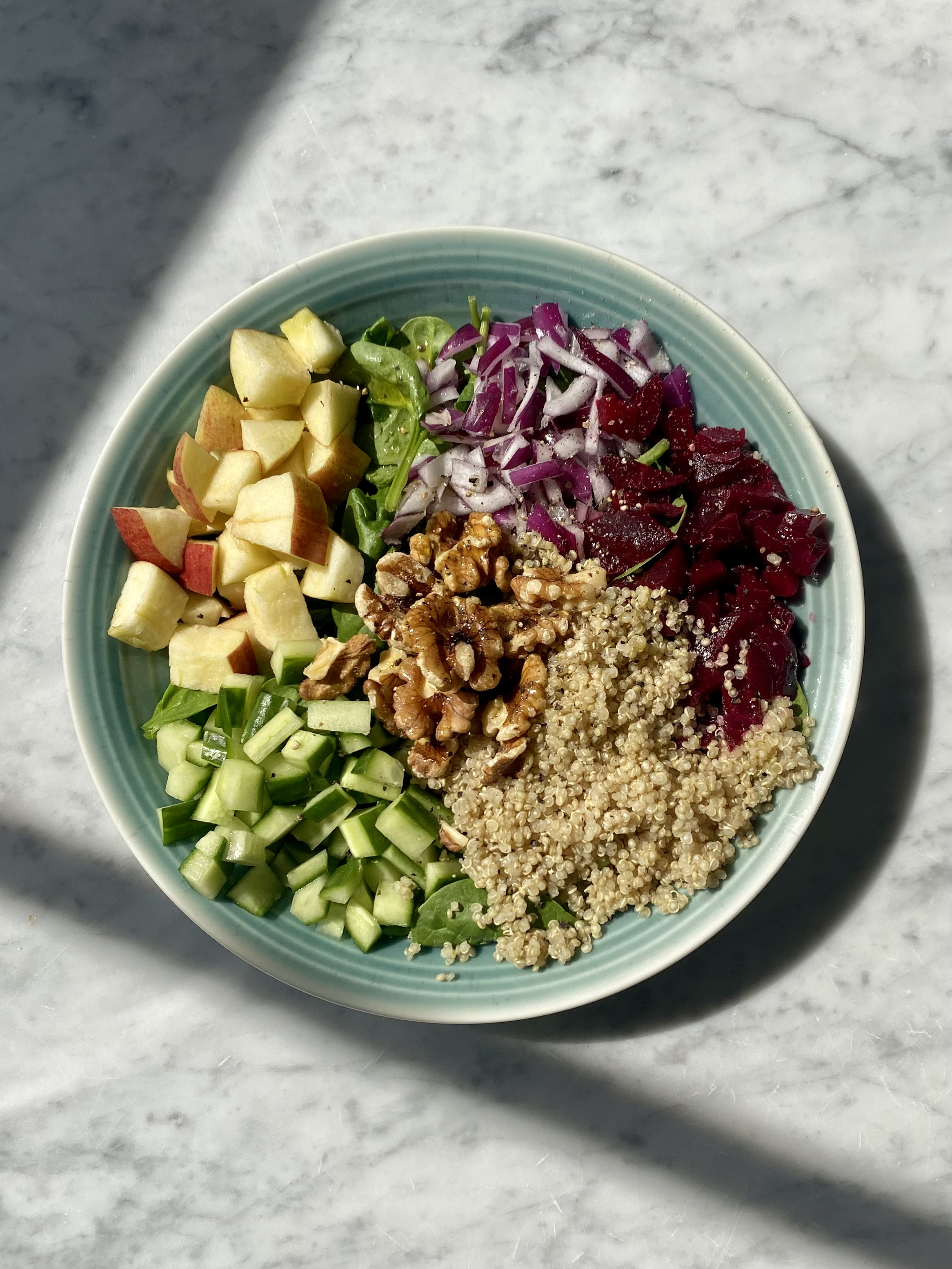 super healthy + simple vegan + gluten free summer salad