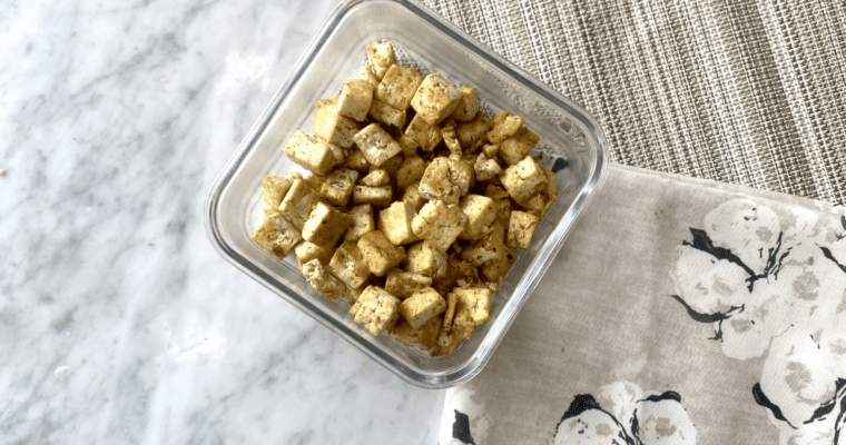 super simple vegan + gluten free tofu meal prep