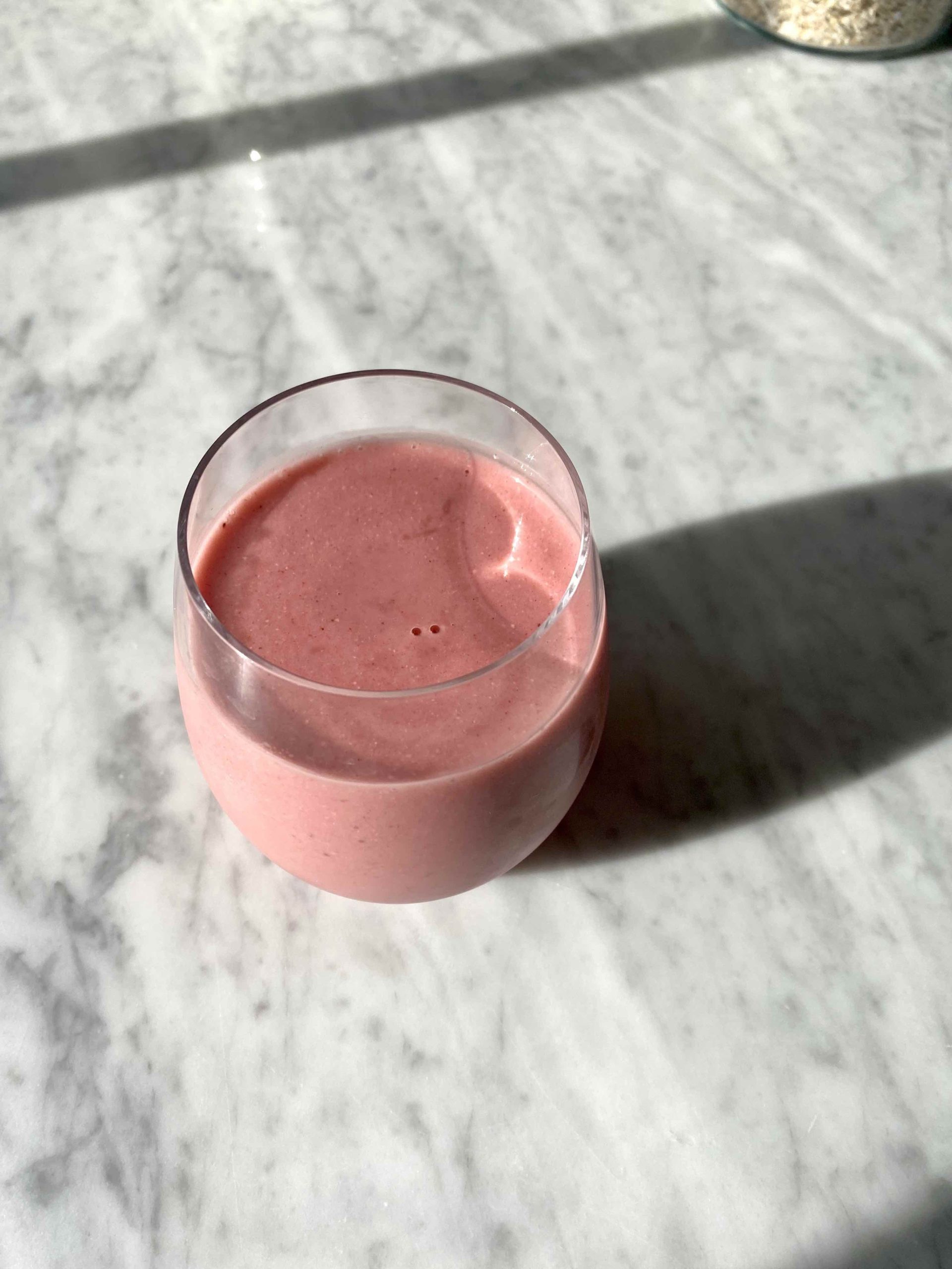 super simple strawberry coconut smoothie