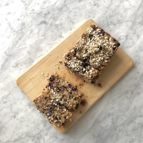 blueberry banana oatmeal bread vegan gluten free