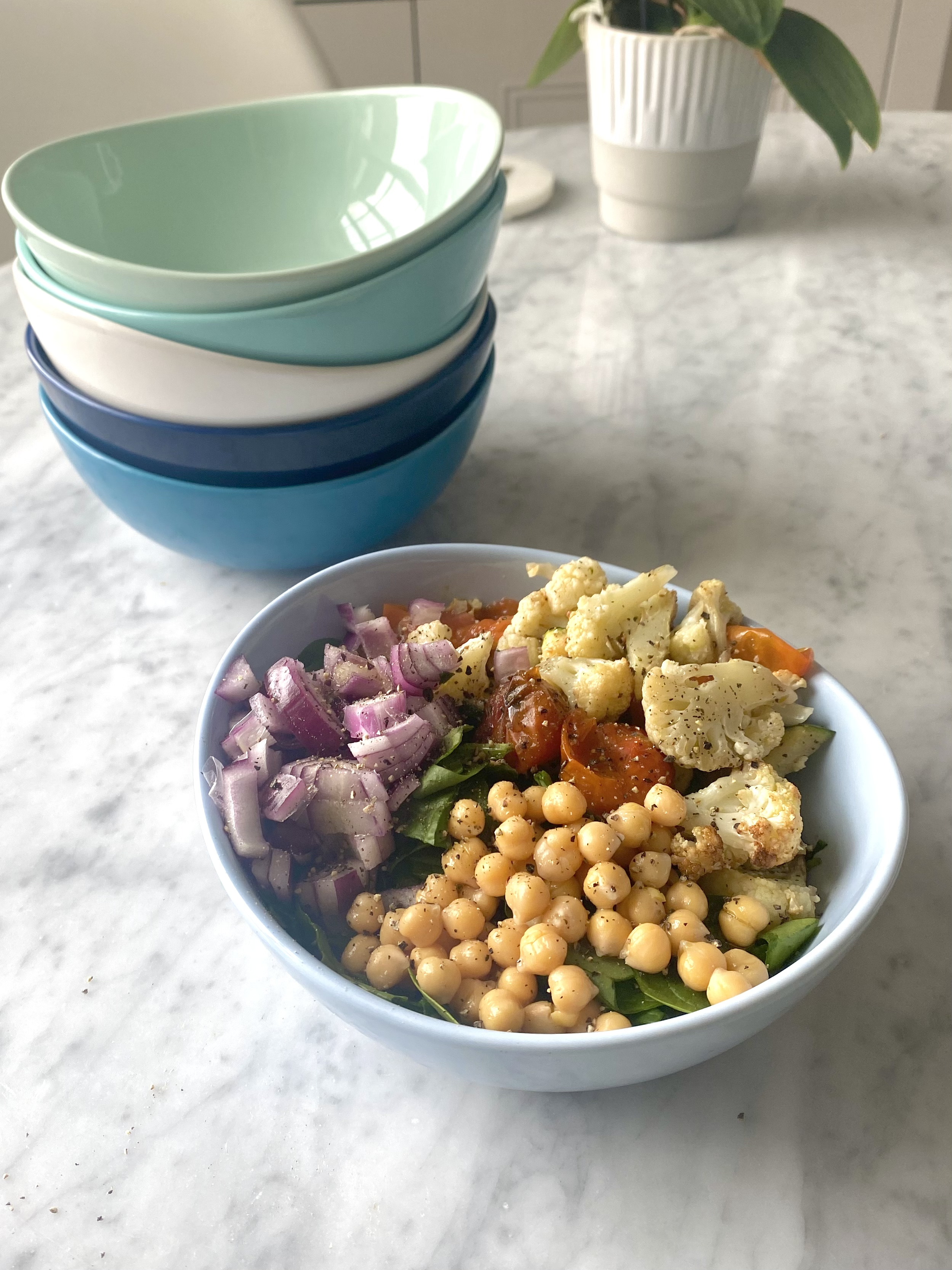 quick + easy roasted veg salad (vegan + gluten free)