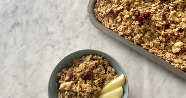 vegan gluten free fruit nut granola