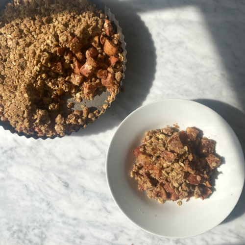 tigernut apple crumble vegan gluten free