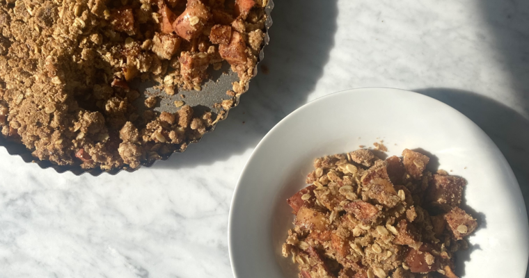 tigernut apple crumble vegan gluten free