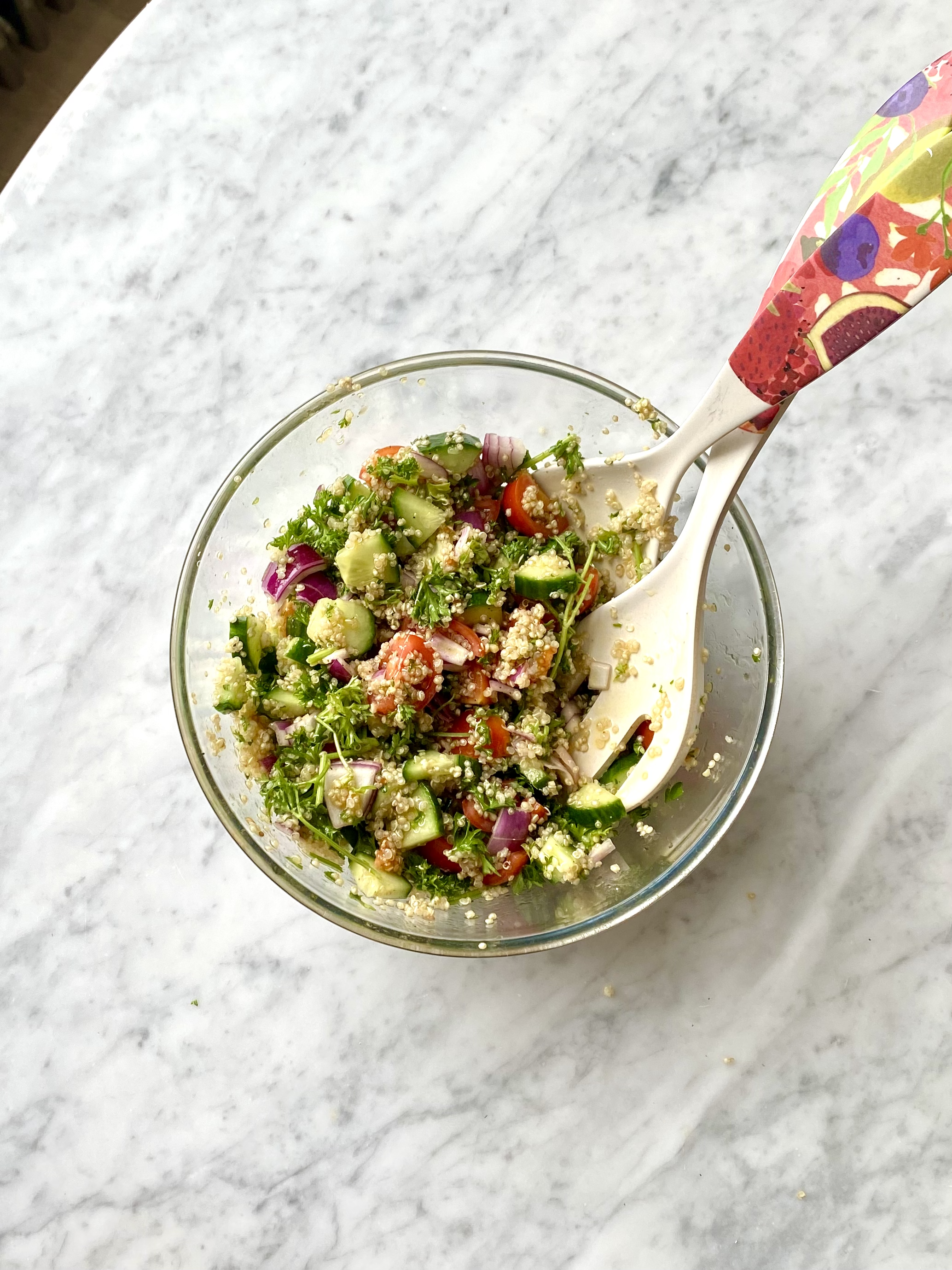 vegan + gluten free tabbouleh inspired salad