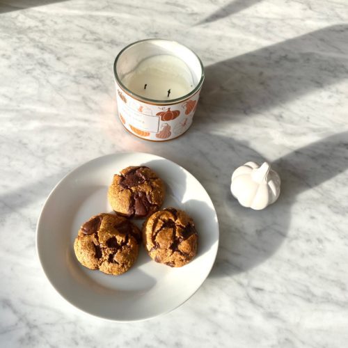 vegan gluten free pumpkin chocolate cookies