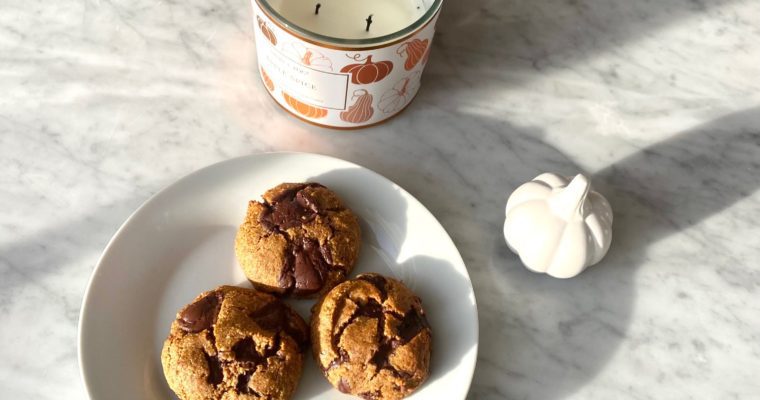 vegan gluten free pumpkin chocolate cookies