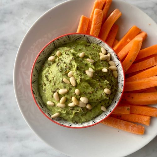 pesto white bean dip