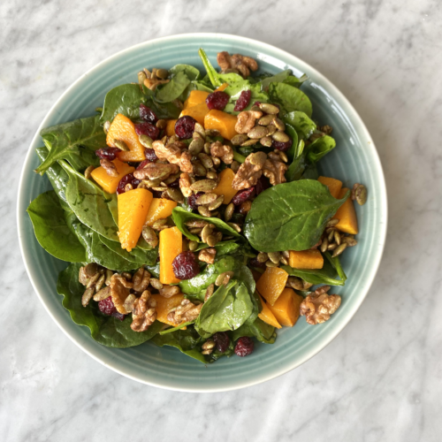 butternut squash harvest salad vegan