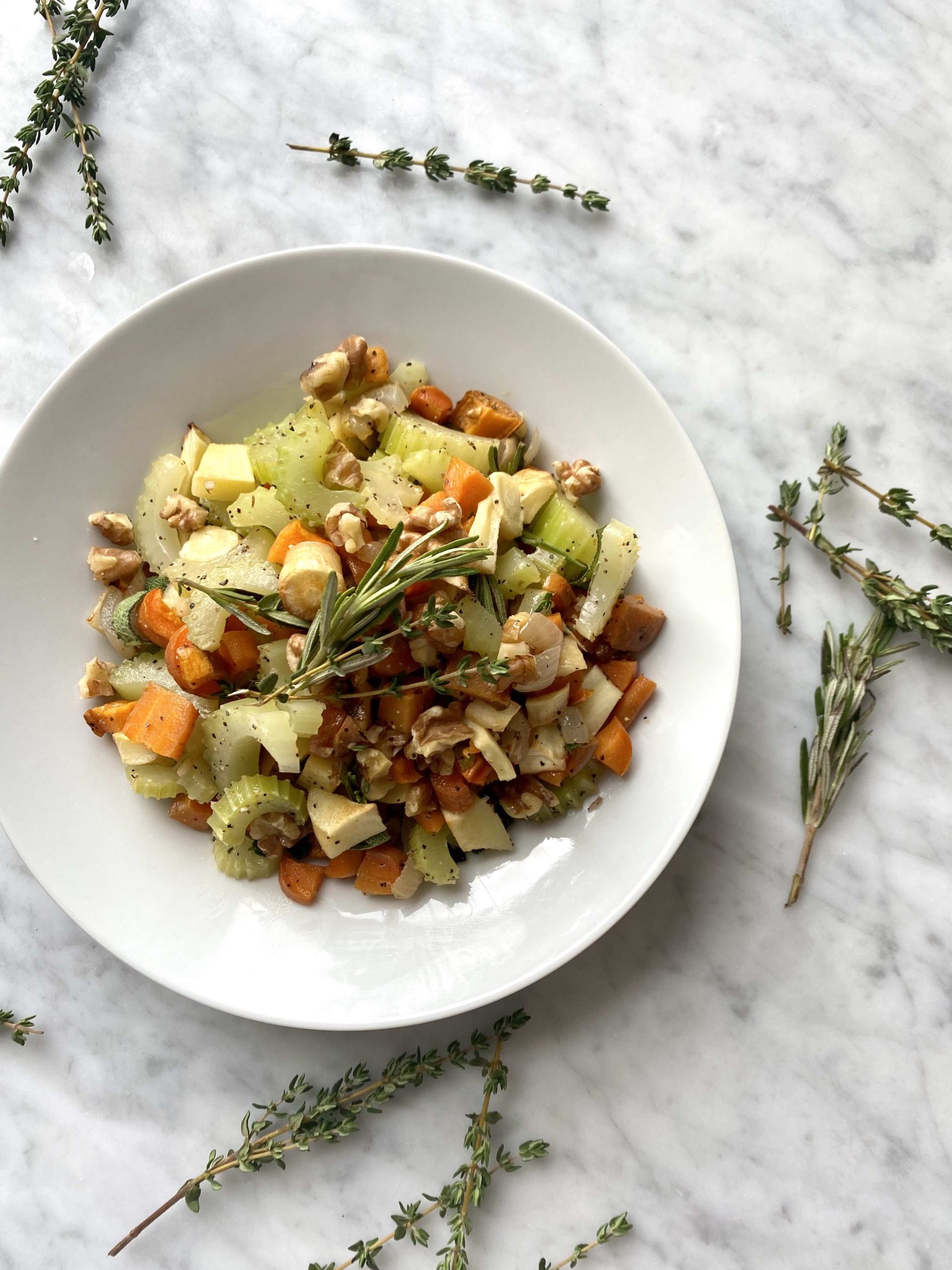 vegan + gluten free no bread stuffing